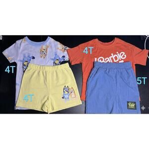 4-Piece Toddler Bundle Size 4T/5T - Bluey, Barbie, Toy Story